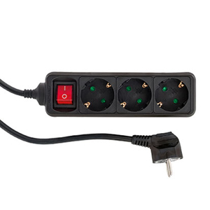 Image of REV 0512371555 power extension 1.4 m 3 AC outlet(s) Indoor Black