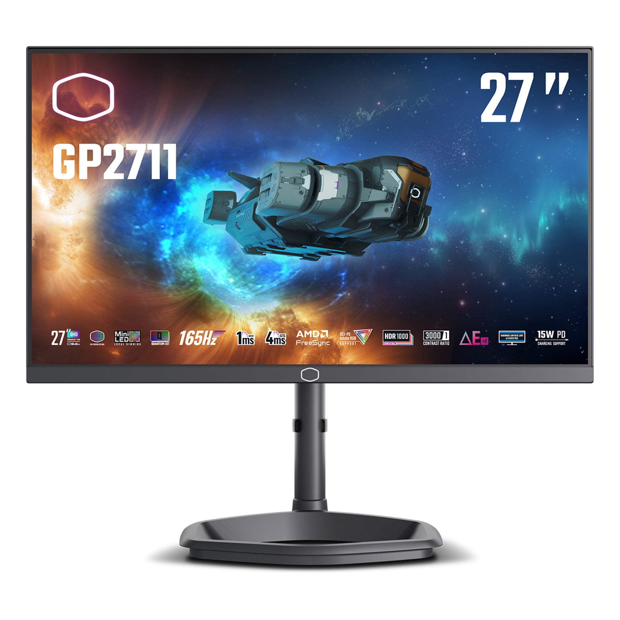 Cooler Master Gaming GP2711 LED display 68.6 cm (27") 2560 x 1440 pixels 2K Ultra HD Black