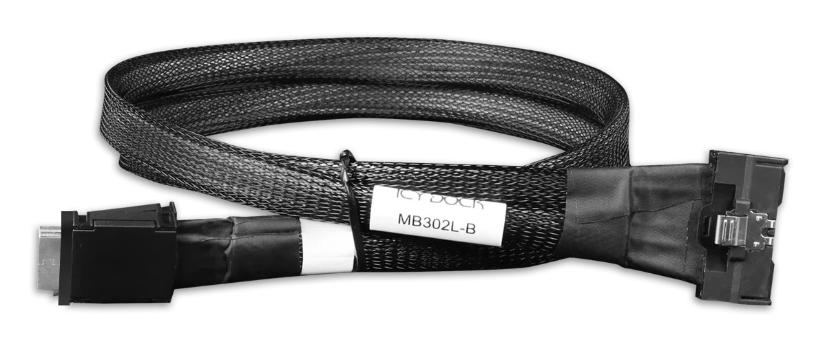 Icy Dock MB302L-B Serial Attached SCSI (SAS) cable 0.5 m Black