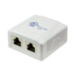LogiLink NP0074 socket-outlet 2 x RJ-45 White