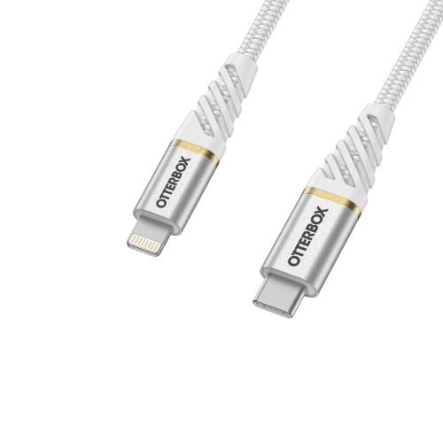 OtterBox Premium Cable USB C-Lightning 2M USB-PD, Cloud Sky White