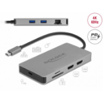 DeLOCK USB Type-C Docking Station 4K - Dual HDMI MST / USB 3.2 / SD / LAN / PD 3.0