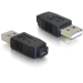 DeLOCK Adapter USB micro-A+B female to USB2.0-A male USB 2.0 A Black