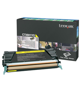 Lexmark C736H1YG Toner-kit yellow return program, 10K pages ISO/IEC 19798 for Lexmark C 736