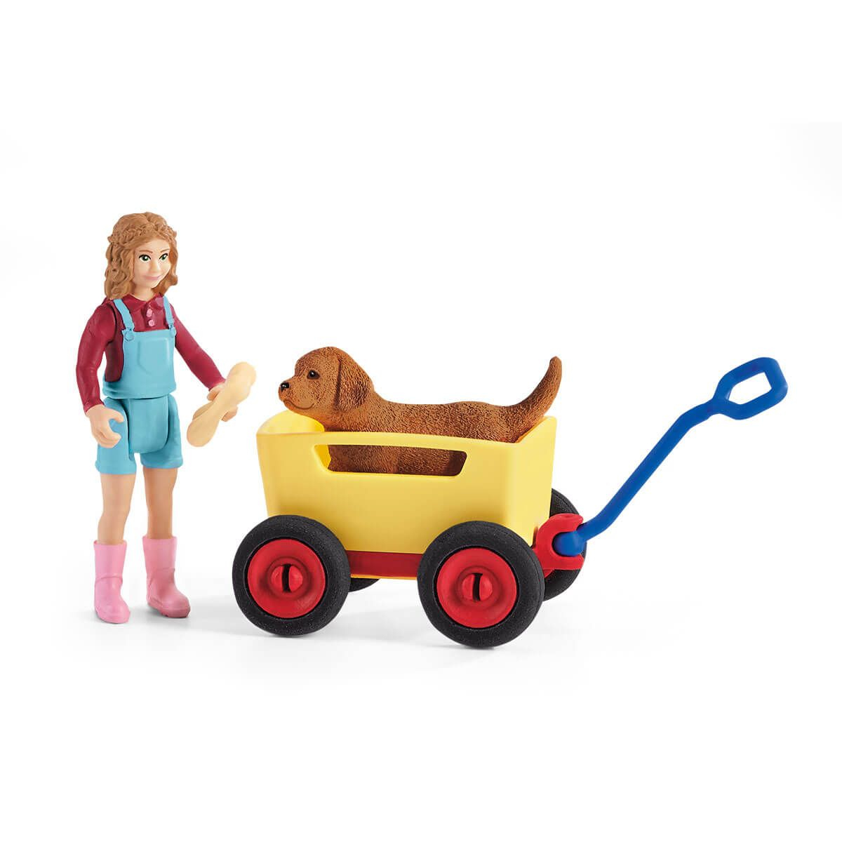 Image of Schleich Farm Life Puppy Wagon Ride - 3 yr(s) - Boy/Girl - Farm...