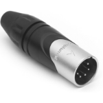 Amphenol AX5M tussenstuk voor kabels XLR 5P Metallic