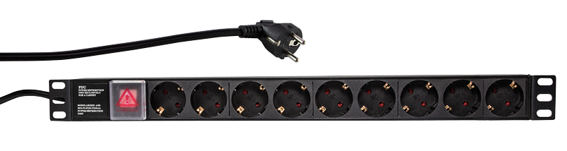 LogiLink PDU9C02 power distribution unit (PDU) 9 AC outlet(s) Black