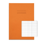 Rhino A4 Exercise Book 64 Page 7mm Squares S7 Orange (Pack 50) - VEX677-705-6 DD