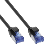 InLine Patch cable slim, Cat.6A, S/FTP, TPE (LSZH) flexible, PoE, black, 20m