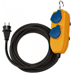 Brennenstuhl 1169200010 power extension 5 m 4 AC outlet(s) Outdoor Blue, Yellow