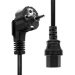 ProXtend Angled Type F (Schuko) to C13 Power Cable, Black 1m