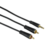 Hama 00122298 audio kabel 1,5 m 3.5mm 2 x RCA Zwart