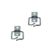 LogiLink 19" Cable management bracket 40 x 40 mm, steel, 2 pcs.