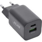 InLine USB power supply, charger, USB-A + USB Type-C, 33W, PD + QC