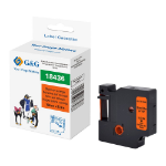 G&G 21695 labelprinter-tape Zwart op oranje