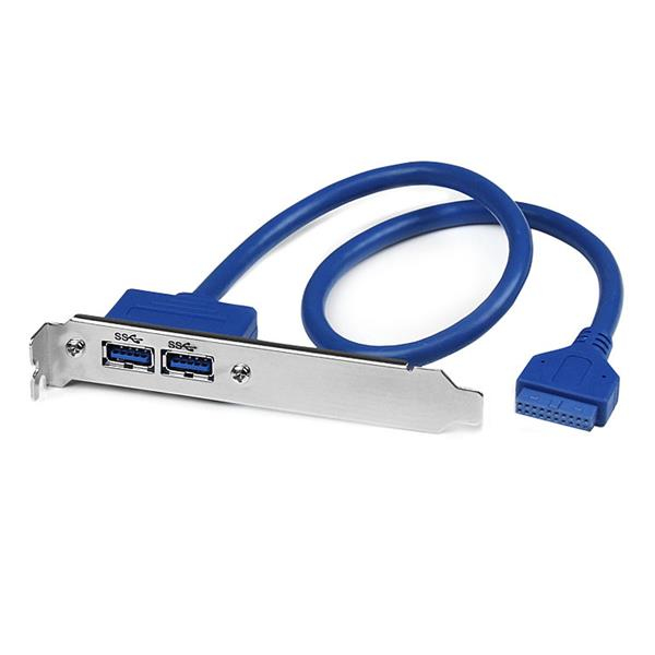 Image of StarTech.com 2 Port USB 3.0 A Female Slot Plate Adapter