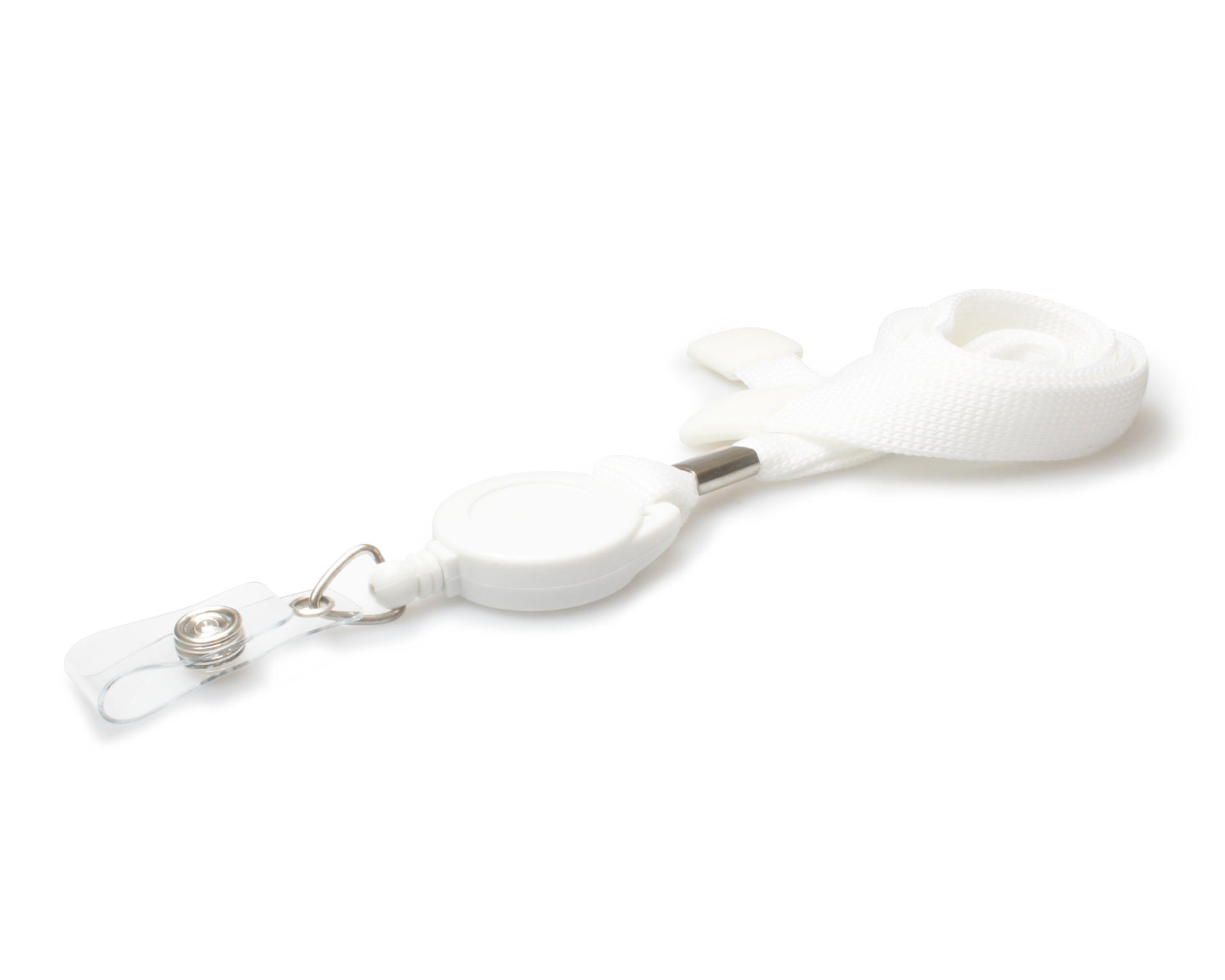 Image of Digital ID 16mm White Tubular Flexiweave Breakaway Lanyards with...