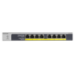 Netgear GS108LP No administrado Gigabit Ethernet (10/100/1000) Negro, Gris 1U Energía sobre Ethernet (PoE)