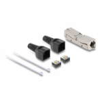 DeLOCK RJ45 Coupler LSA to LSA with strain relief Cat.6A toolfree