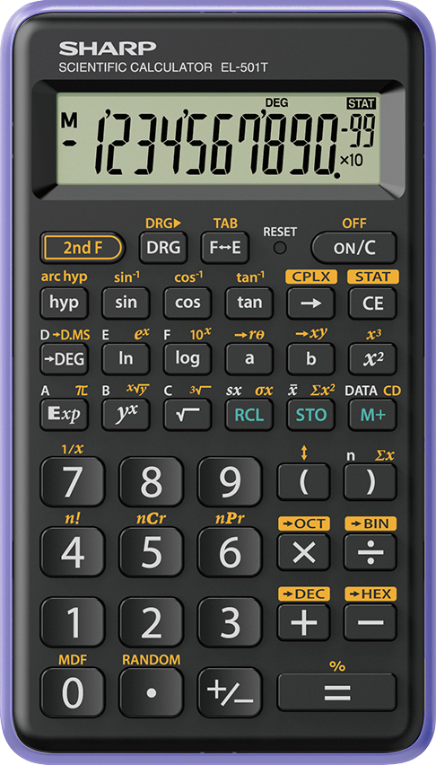 Image of Sharp EL-501T calculator Pocket Scientific Black, Purple