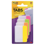 3M 686-PLOY POST-IT DURABLE TABS 50 X 38MM, 6 TABS EACH LIME, ORANGE AND YELLOW