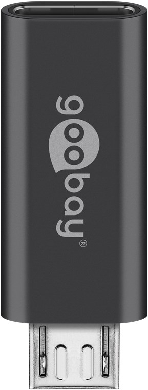 EU Product - Micro-USB to USB-C OTG adapter - Gray thumbnail