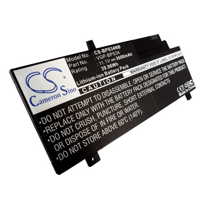 EU Product - Battery for Battery VGP-BPS34 for SONY, 11.1V, 3600mAh thumbnail