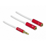 DeLOCK 66519 audio cable 0.2 m 3.5mm 2 x 3.5mm Red, White
