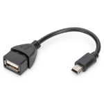 Digitus AK-300310-002-S USB-kabel USB 2.0 0,2 m Mini-USB B USB A Zwart