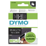 Dymo 53721/S0721010 DirectLabel-etikettes white on black 24mm x 7m for Dymo D1 6-24mm/400 Duo
