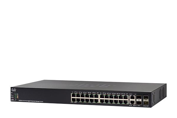 Image of Cisco SG550X-24-K9 Managed L3 Gigabit Ethernet (10/100/1000) 1U Black