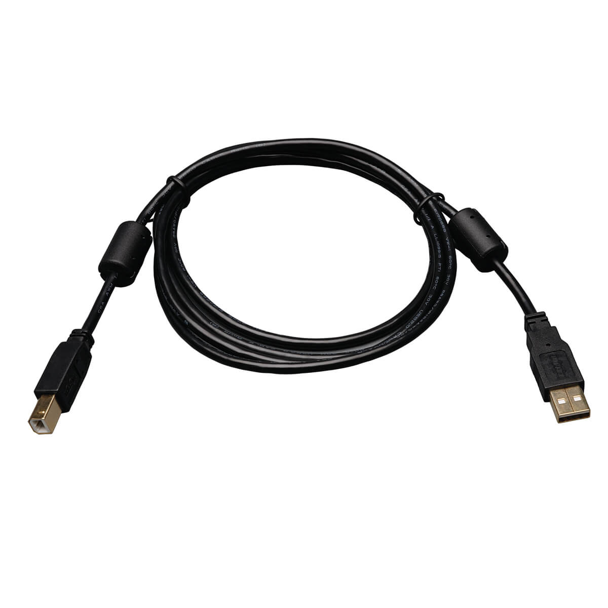 Image of Tripp Lite U023-006 USB 2.0 A to B Cable with Ferrite Chokes...