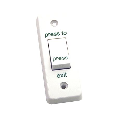Plastic exit button, narrow,  surface mount thumbnail
