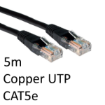 TARGET RJ45 (M) to RJ45 (M) CAT5e 5m Black OEM Moulded Boot Copper UTP Network Cable