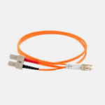connektgear 2m Duplex Fibre Optic Multi-Mode Cable OM1 62.5/125 Micron LC to SC Orange