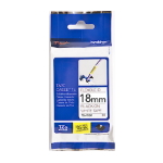 Brother Flexible TZe Tape - Black on White - 18mm