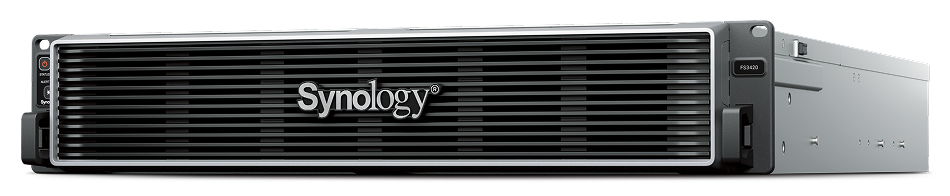 Synology FS3420 46.08TB (Synology SAT52) 24 bay Flashstation; Xeon D-1739; Two built-in 10GbE and one 1GbE RJ-45; 32 GB DDR4 RDIMM by default and upgradeable to 192 GB (32 GB x 4); 5 year warranty