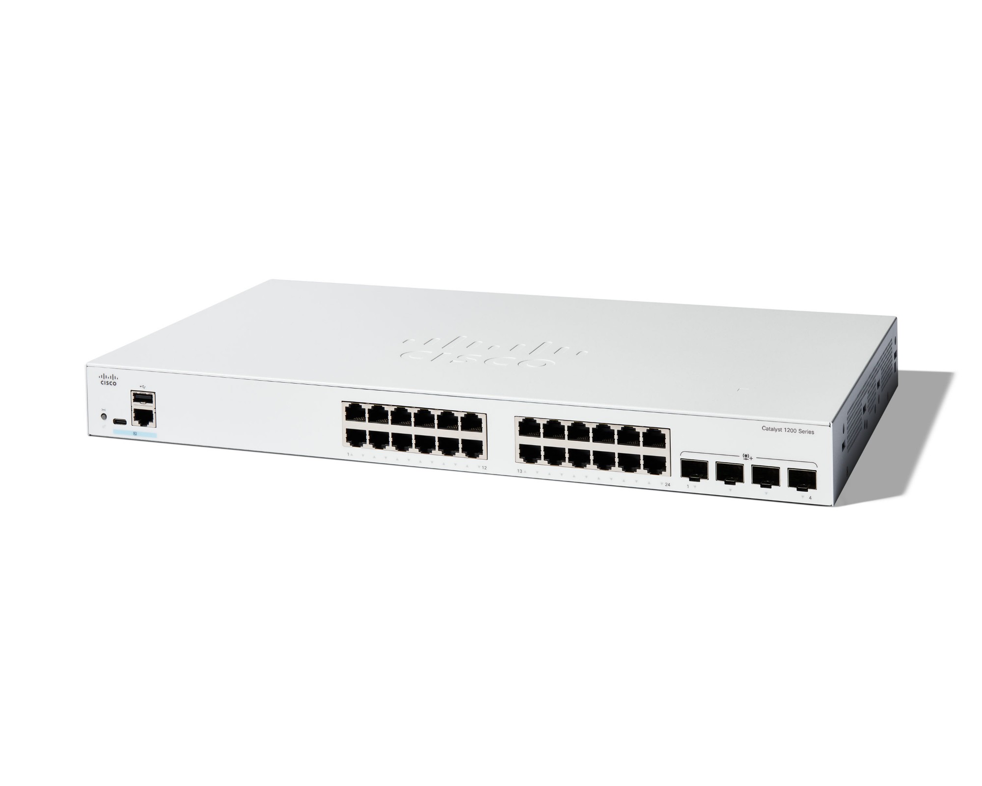 Cisco Catalyst 1200-24T-4X Smart Switch. 24 Port GE. 4x10GE SFP+. Limi