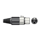 Qtx 761.657UK wire connector 3-pin XLR Black, Silver