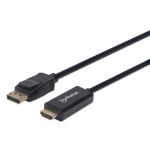 Manhattan 152679 video cable adapter 70.9" (1.8 m) DisplayPort HDMI Black