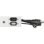 Vivolink WI221281 socket-outlet HDMI + USB A + 3.5mm White