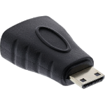 InLine HDMI Adaptor, , HDMI A female / HDMI C male, 4K/60Hz, gold plated