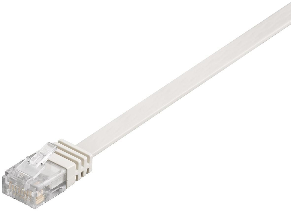 Photos - Cable (video, audio, USB) Microconnect V-UTP60025W-FLAT networking cable White 0.25 m Cat6 U/UTP 