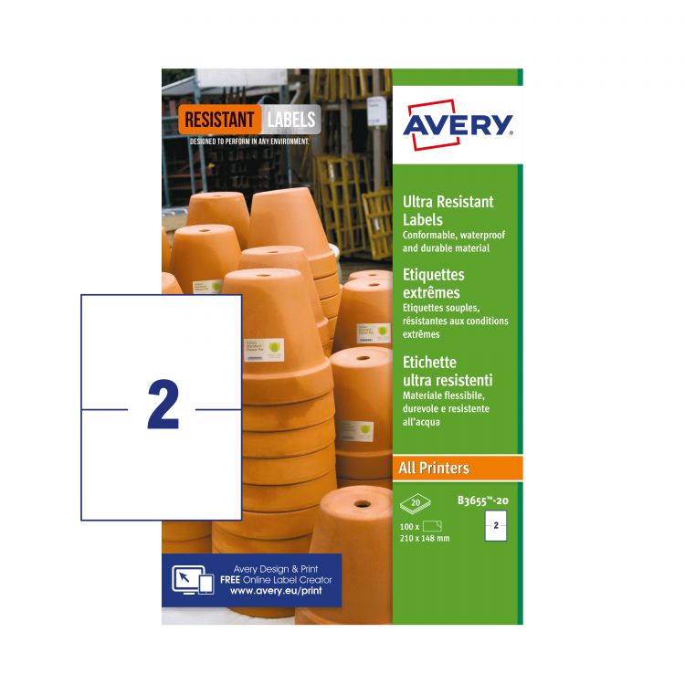 Image of Avery AVERY UL RES LABELS 148X210MM PK40