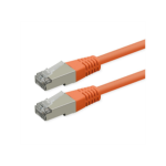 ROLINE S/FTP (PiMF) Patch Cord, Cat.6 (Class E), PoE, orange, 0.5 m