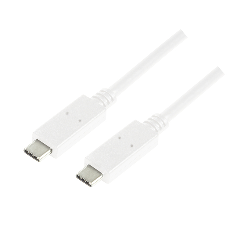 Photos - Cable (video, audio, USB) LogiLink CU0131 USB cable 1 m USB 3.2 Gen 2  USB C White (3.1 Gen 2)