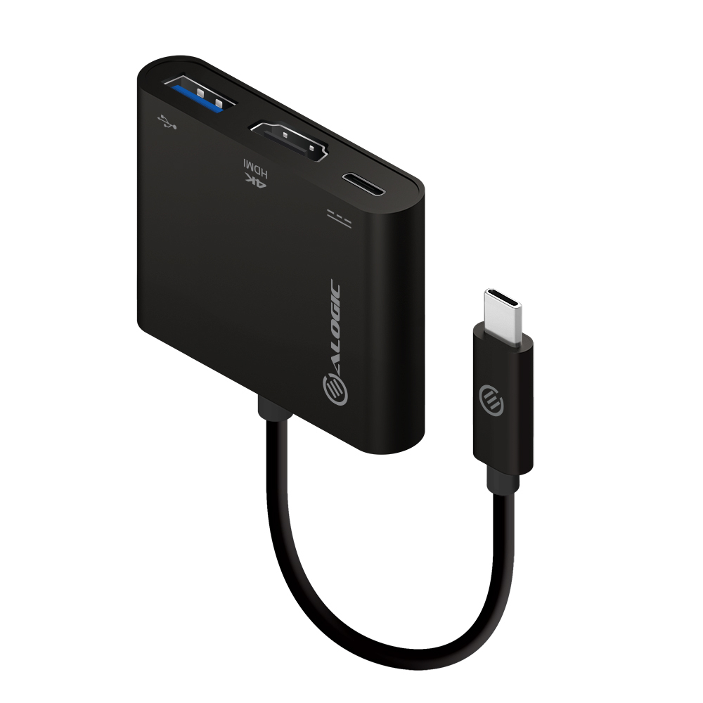 Image of ALOGIC 10cm USB-C MultiPort Adapter with HDMI/USB 3.0/USB-C with...