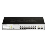 D-Link DGS-1210-08P Managed L2 Gigabit Ethernet (10/100/1000) Power over Ethernet (PoE) Black