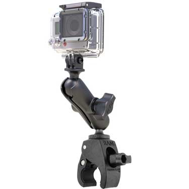 RAM Mounts Tough-Claw Double Ball Mount with Universal Action Camera Adapter