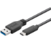 Microconnect USB3.1CA0015 USB cable 0.15 m USB 3.2 Gen 1 (3.1 Gen 1) USB C USB A Black